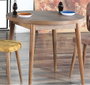 Hanah Home Mesa de Comedor Redonda Stil Barok - Walnut